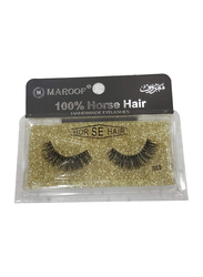 Maroof Mink 3D Hair Handmade Eyelashes, R60 Black, Black